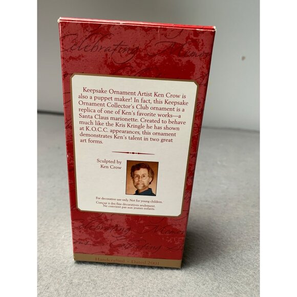 Hallmark Keepsake Ornament Santa Claus Marionette 2001 Collectors Club Christmas - Picture 5 of 7